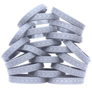 100 of Gray Tire Wristbands
