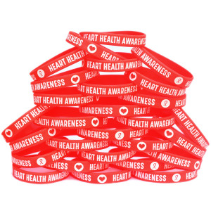 50 of Heart Health Awareness Wristbands