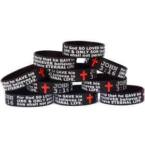 10 of John 3:16 God So Loved the World Wristbands