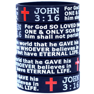2 of John 3:16 God So Loved the World Wristbands