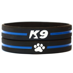 2 of K9 Bracelets Thin Blue Line Wristbands 2 of K9 Bracelets Thin Blue Line Wristbands