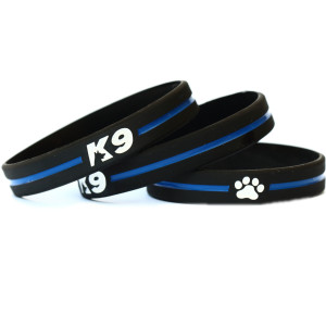 3 of K9 Bracelets Thin Blue Line Wristbands