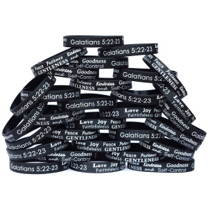 50 of Love Joy Peace Patience Galations Wristbands
