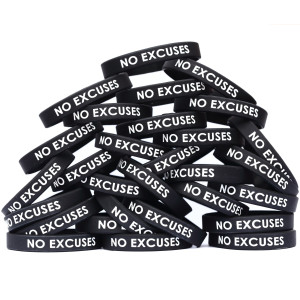 50 of No Excuses Wristbands