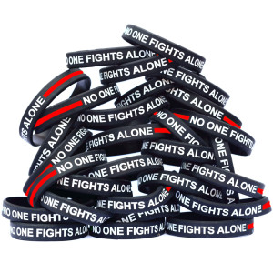 50 of No One Fights Alone Thin Red Line Wristbands