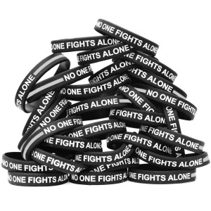 100 of No One Fights Along Gray Line Wristbands