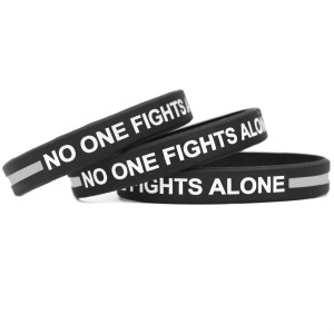3 of No One Fights Along Gray Line Wristbands