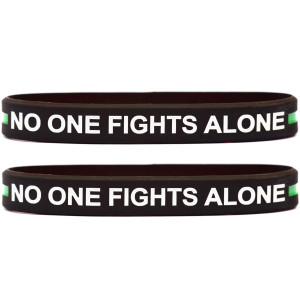 2 of No One Fights Along Green Line Wristbands
