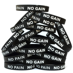 20 of No Pain No Gain Wristbands