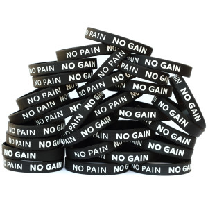 50 of No Pain No Gain Wristbands