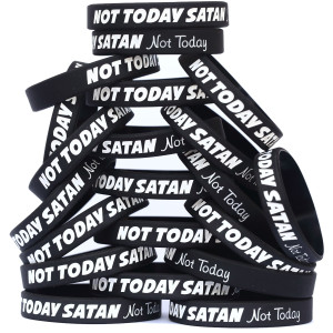 20 of Not Today Satan Wristbands