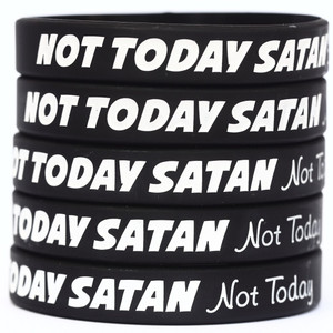 5 of Not Today Satan Wristbands