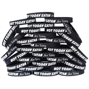 50 of Not Today Satan Wristbands