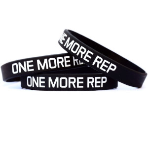 3 of One More Rep Wristbands