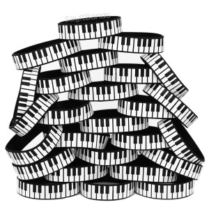 100 of Piano Key Musical Design Wristbands