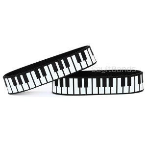 2 of Piano Key Musical Design Wristbands