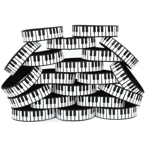 20 of Piano Key Musical Design Wristbands