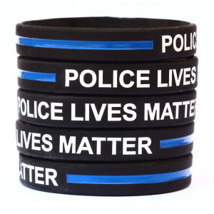 100 of Police Lives Matter Thin Blue Line Wristbands 100 of Police Lives Matter Thin Blue Line Wristbands