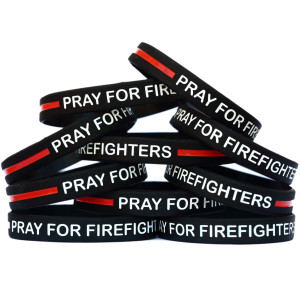 10 of Pray for Firefighters Wristbands