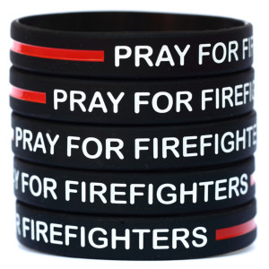 5 of Pray for Firefighters Wristbands