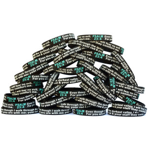 50 of Psalm 23:4 Wristbands