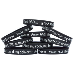 10 of The Lord is my Rock Psalms 18:2 Wristbands