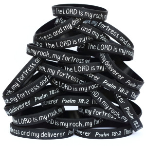 100 of The Lord is my Rock Psalms 18:2 Wristbands