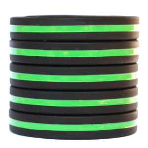 5 of Thin Green Line Wristbands
