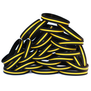 10 of Thin Yellow Line Wristbands