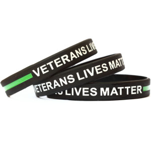 3 of Veterans Lives Matter Wristbands