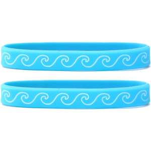 2 of Waves on Blue Wristband