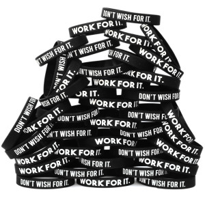 100 of Work for It Wristbands