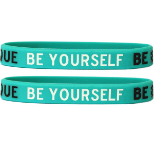 2 of Be Bold Be Loving Be Unique Be Yourself Silicone Wristbands