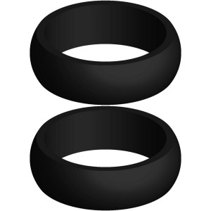 Two (2) of Black Silicone Rings