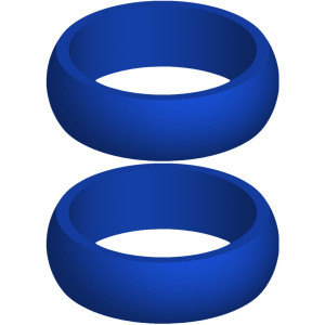 Two (2) of Royal Blue Silicone Rings