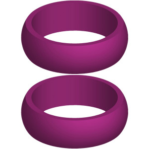 Two (2) of Maroon Silicone Rings