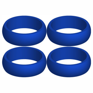Four (4) of Royal Blue Silicone Rings