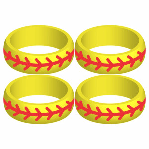 Four (4) of Softball Silicone Rings