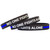 3 of Blue Line No One Fights Alone Wristbands