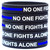 5 of Blue Line No One Fights Alone Wristbands