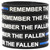 5 of Bold Letter Remember the Fallen Wristbands