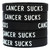 5 of Cancer Sucks Wristbands