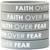 5 of Faith Over Fear Wristbands