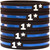 5 of One Asterisk Bracelets Thin Blue Line Wristbands