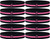 10 of Pink Ribbon Bracelets Thin Pink Line Wristbands