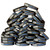 100 of Worn Distressed Flag Blue Line Wristbands