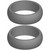 Two (2) of Solid Gray Silicone Rings