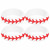 Four (4) of Baseball Silicone Rings