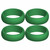Four (4) of Solid Green Silicone Rings