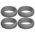 Four (4) of Solid Gray Silicone Rings